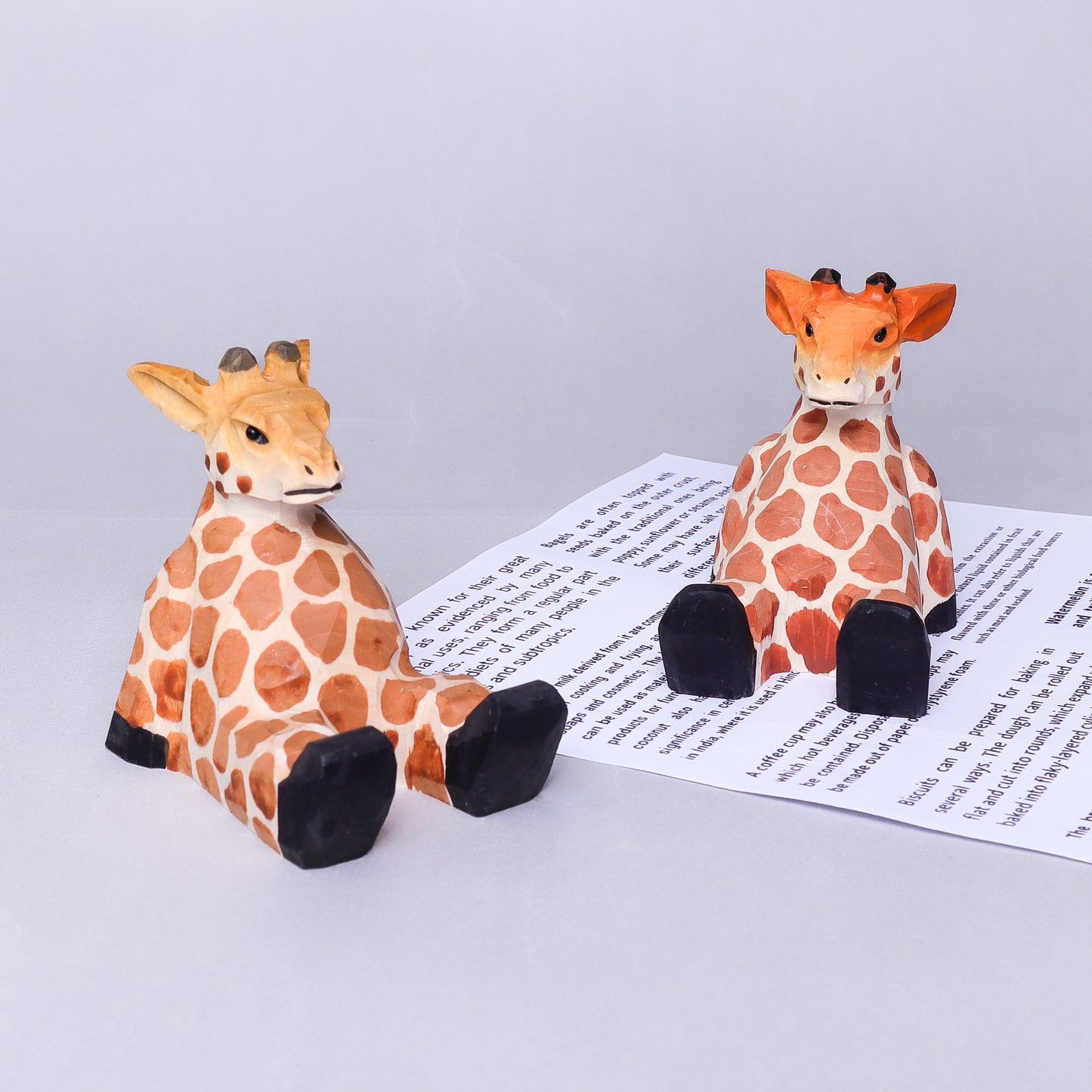 CF020 Paint Your Own Wood Carved Giraffe DIY Painting Kit