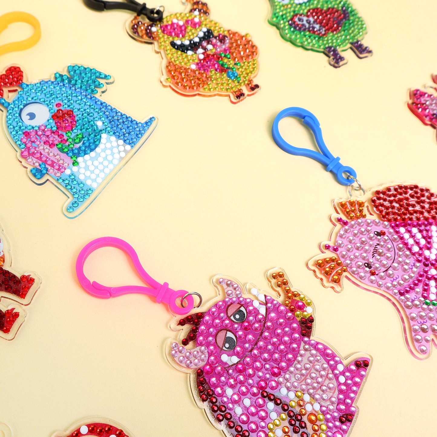 CF029 Adorable Keychains Diamond Art Kit – Monsters (Set of 15)