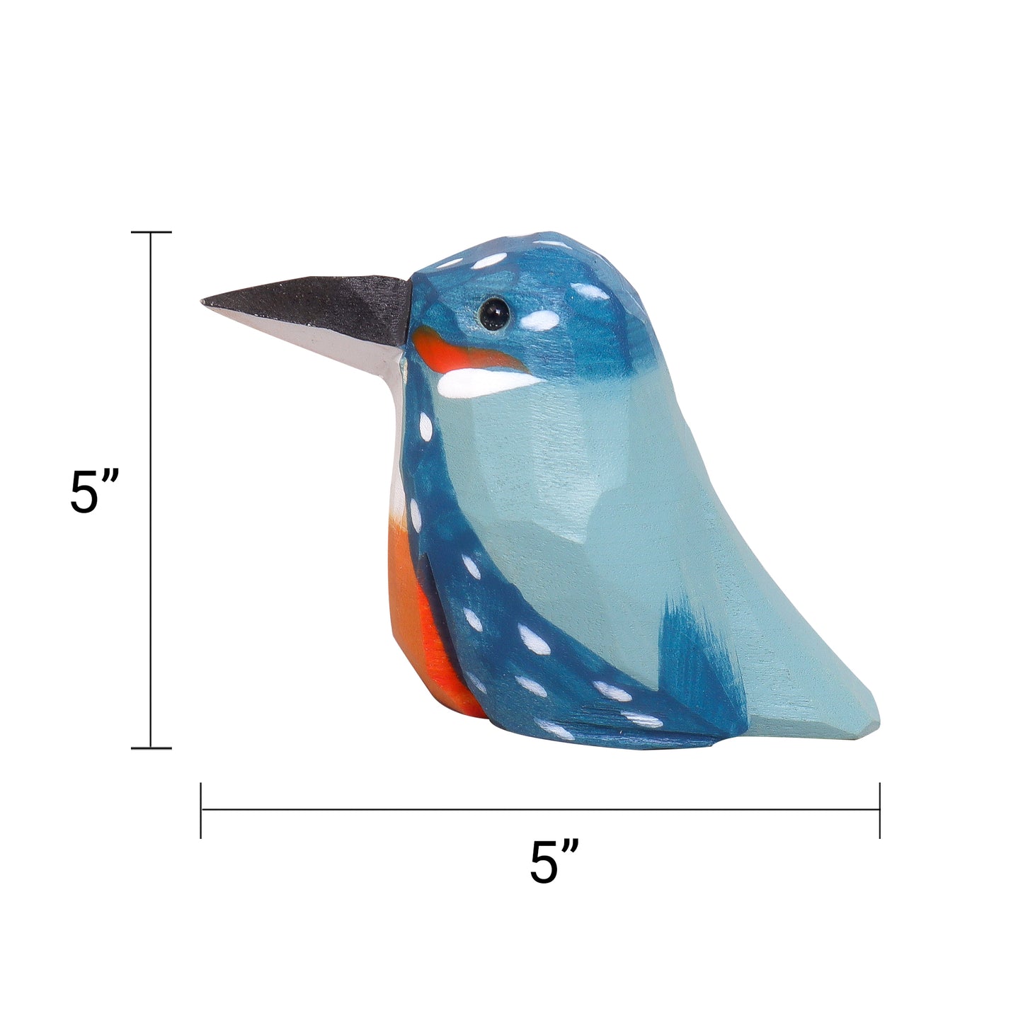 HM021 Hand-Carved Wooden Bird Figurine – Hummingbird