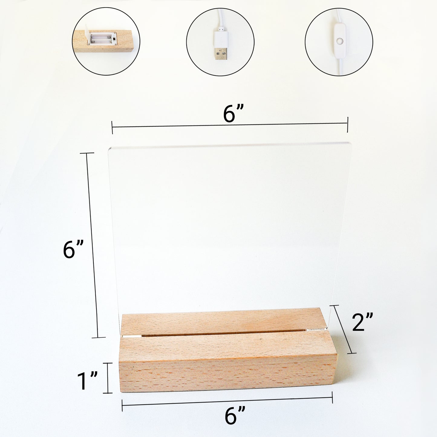 HM024 LED Writing Board – Reusable Message & Reminder Light Board (Rectangle Base)