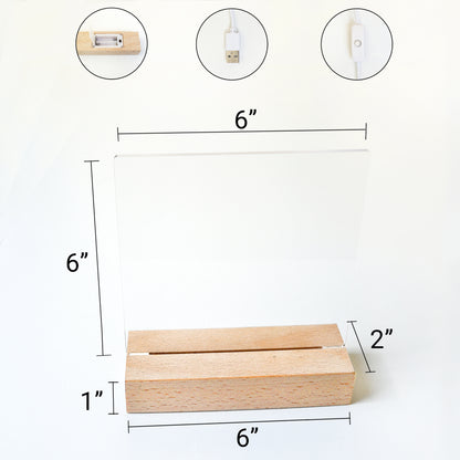 HM024 LED Writing Board – Reusable Message & Reminder Light Board (Rectangle Base)