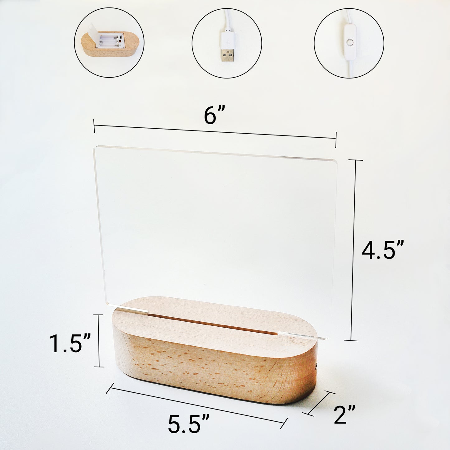 HM025 LED Writing Board – Reusable Message & Reminder Light Board (Oval Base)