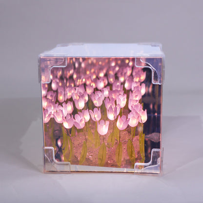 CF015 Tulip Mirror LED Night Light - Purple