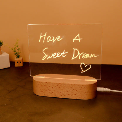 HM025 LED Writing Board – Reusable Message & Reminder Light Board (Oval Base)