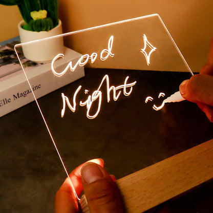 HM024 LED Writing Board – Reusable Message & Reminder Light Board (Rectangle Base)