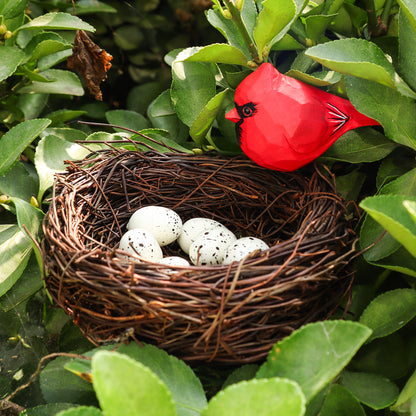 HM022 Handmade Bird Nest and Realistic Eggs