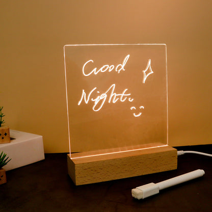 HM024 LED Writing Board – Reusable Message & Reminder Light Board (Rectangle Base)