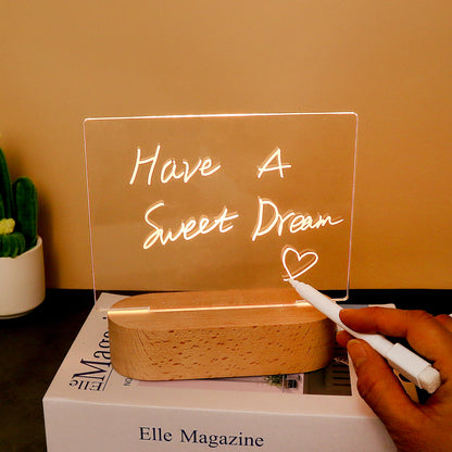 HM025 LED Writing Board – Reusable Message & Reminder Light Board (Oval Base)