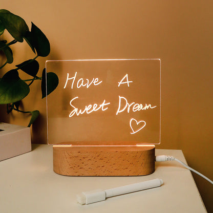 HM025 LED Writing Board – Reusable Message & Reminder Light Board (Oval Base)