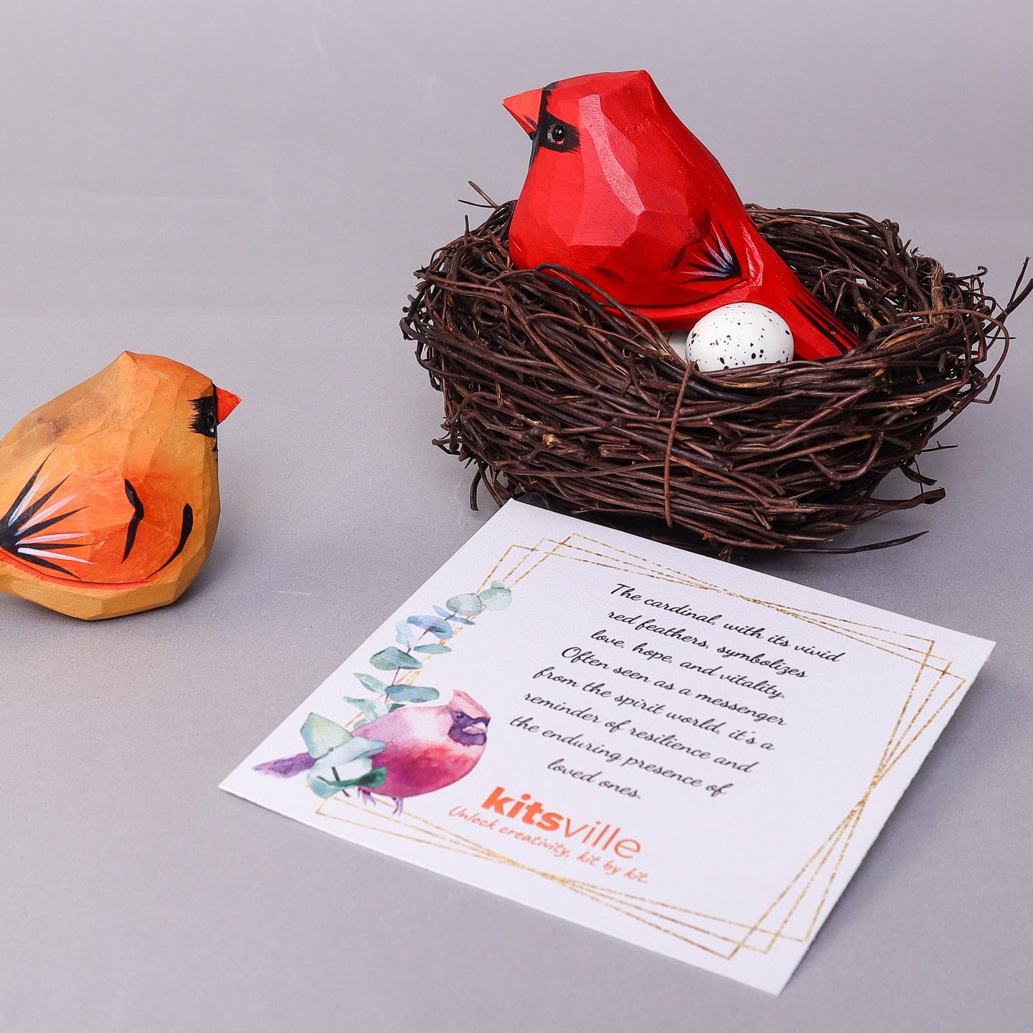 HM022 Handmade Bird Nest and Realistic Eggs