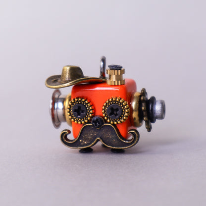 HM009 Handcrafted Wooden Bot Necklace, Keychain, or Mini Decor