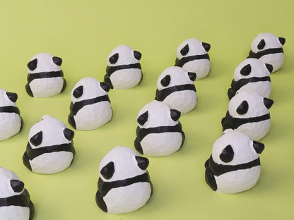 HM008 Hand-Carved Wooden Panda Figurine